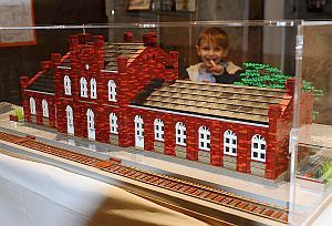 Lego-Modell des Ibbenbürener Bahnhofs