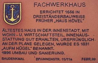 Baudenkmal - Haus Hövel - Brunnenstraße 11/11a