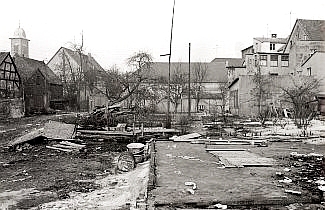 Die Rückseite der Große Straße - Roggenkampstraße - 1970