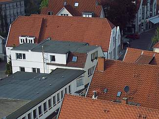 Blick von der Christuskirche - Ecke Kanalstraße/Schulstaße 