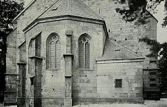 Christuskirche, Ostansicht mit Marktstraße - Um 1900