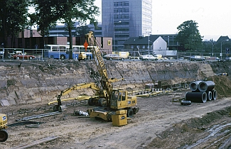 Blick über die Baustelle (Unterführung) Osnabrücker Straße 