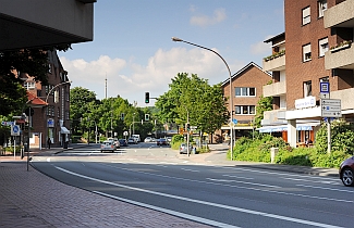 Blick von der Oststraße zur Bahnhofstraße 