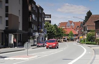 Blick aus der Oststraße zur Bahnhofstraße 