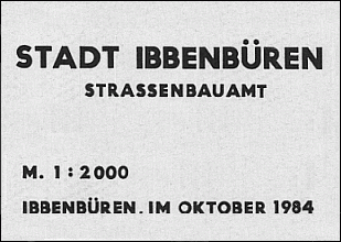 Stadt Ibbenbüren - Strassenbauamt - 1984