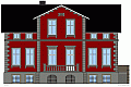 Grafik des Haus Herold/Hövel - Nordansicht
