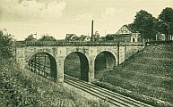 Laggenbecks Sandstein Bogenbrücke  um 1920 - Westseite